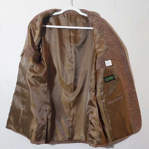 NWT! Fazzisport Abstract Design Corduroy Sport Coat Jacket Blazer - 40R - Picture 8 of 11